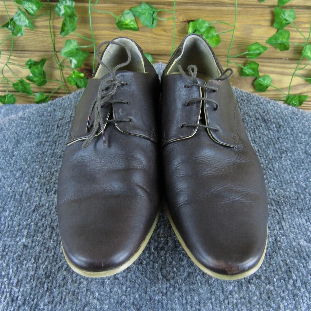 ASOS Men's Derby‎ Oxfords Brown Leather Size 8.5 Medium Used 2025